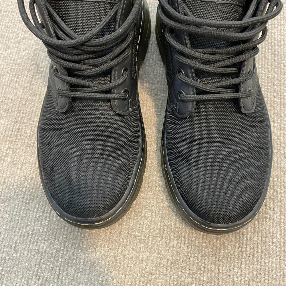 Dr. Martens Bonny Boots Mens 6 Womens 7 Black Nylon Chukka Ankle Lace Up Y2K